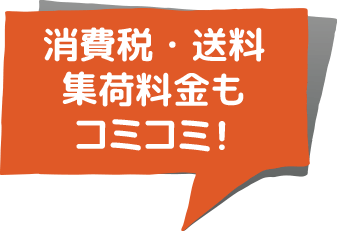 消費税・送料・集荷料金もコミコミ！