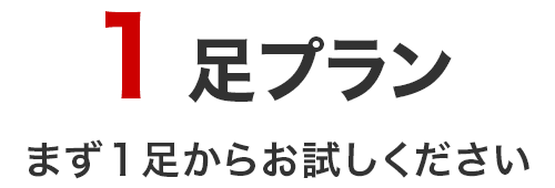 1足プラン 往復送料•集荷込でお得！